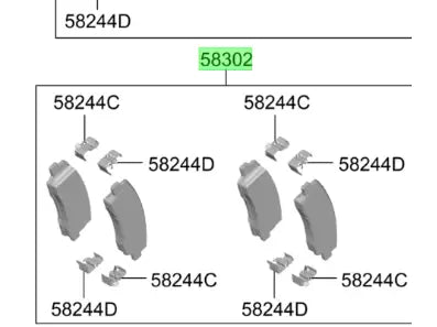 PASTILLA FRENO TRAS 2.2 ORIG. PARA HYUNDAI STARIA DESDE 2021