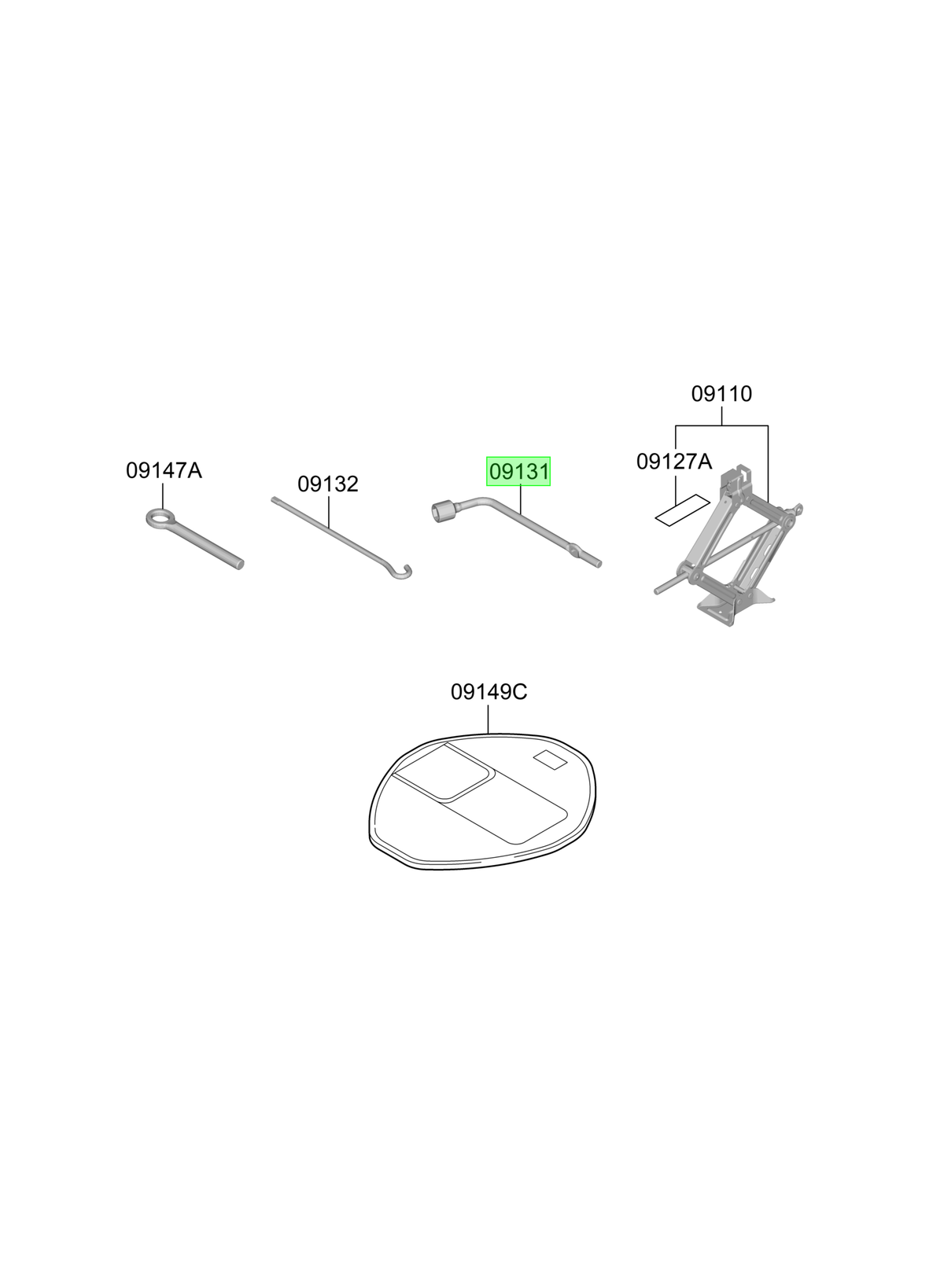 Llave De Rueda Original Para Kia Morning 2003-2025