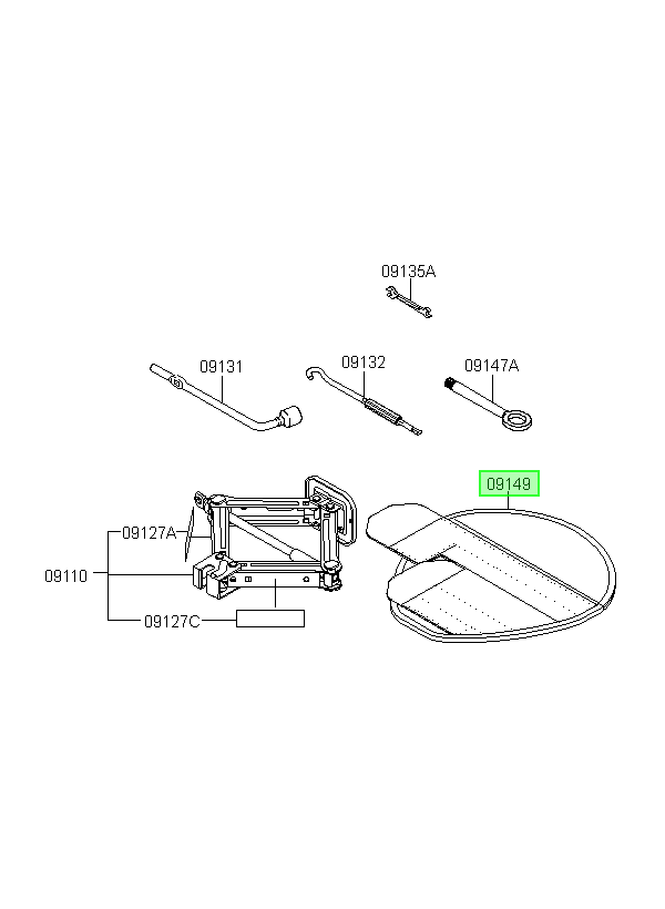 Bolso Herramientas Original Para Hyundai Accent 2010-2020