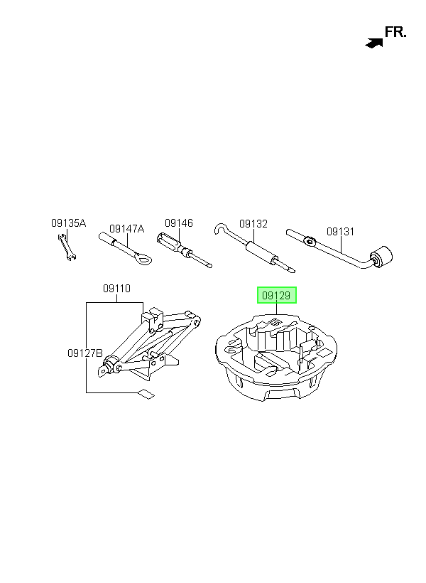 Porta Herramientas Original Para Hyundai Sonata 2009-2015