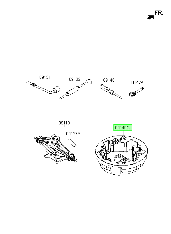 Bolso Herramientas Original Para Hyundai Creta 2015-2021