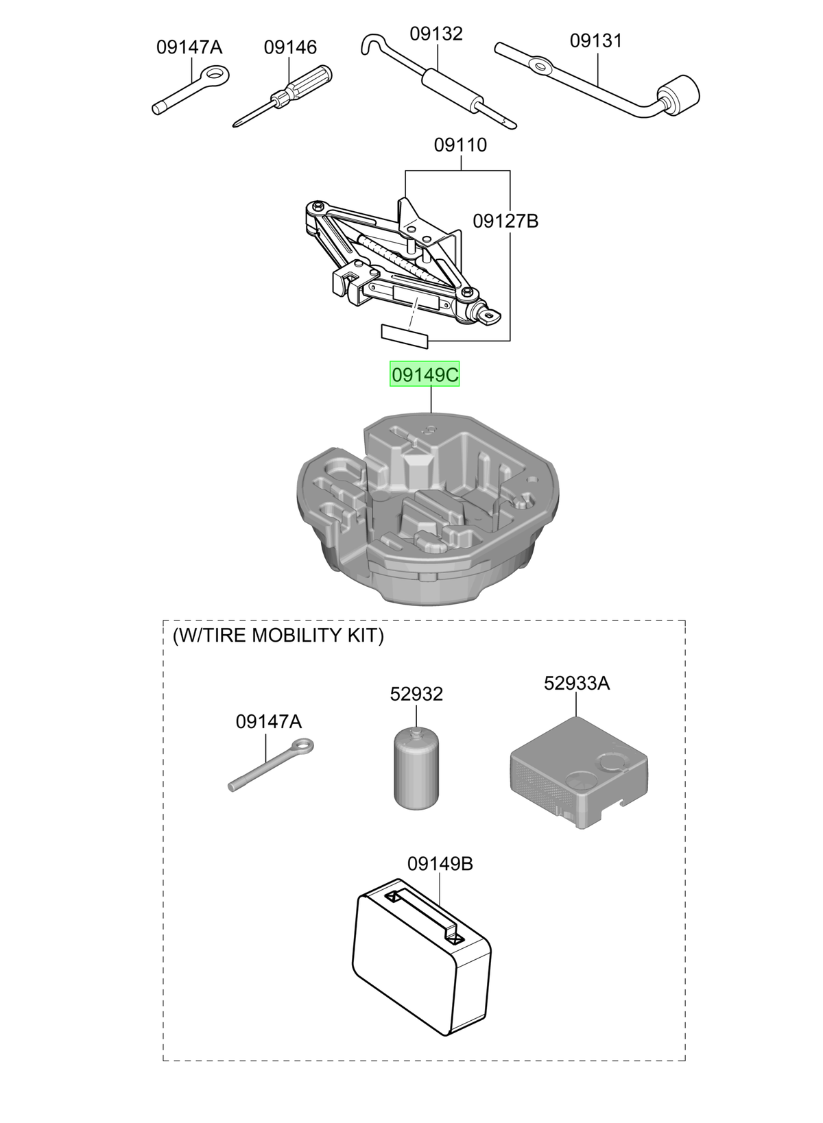 Gata Original Para Hyundai Kona 2018-2025