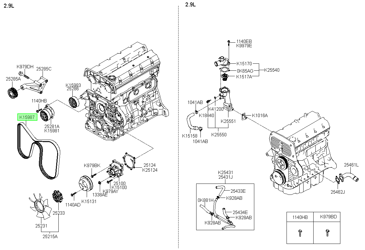 OEM 0K88R15987 catalogo