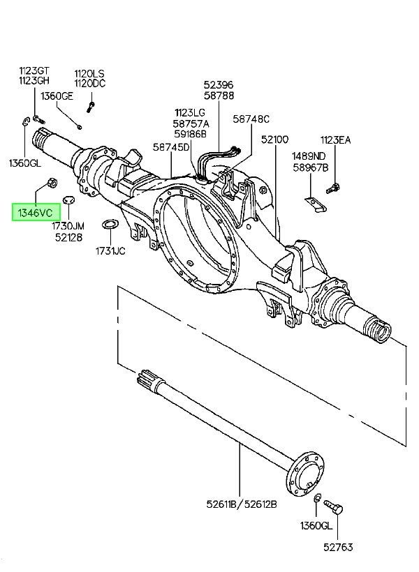 Tuerca Original Para Hyundai Elantra 1995-2000