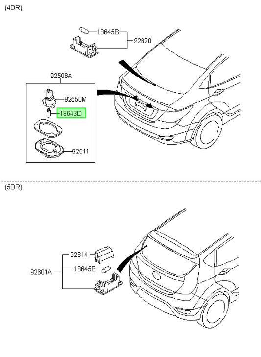 Ampolleta Estacionamient P1 Orig. Para Hyundai Eon 2011-2016
