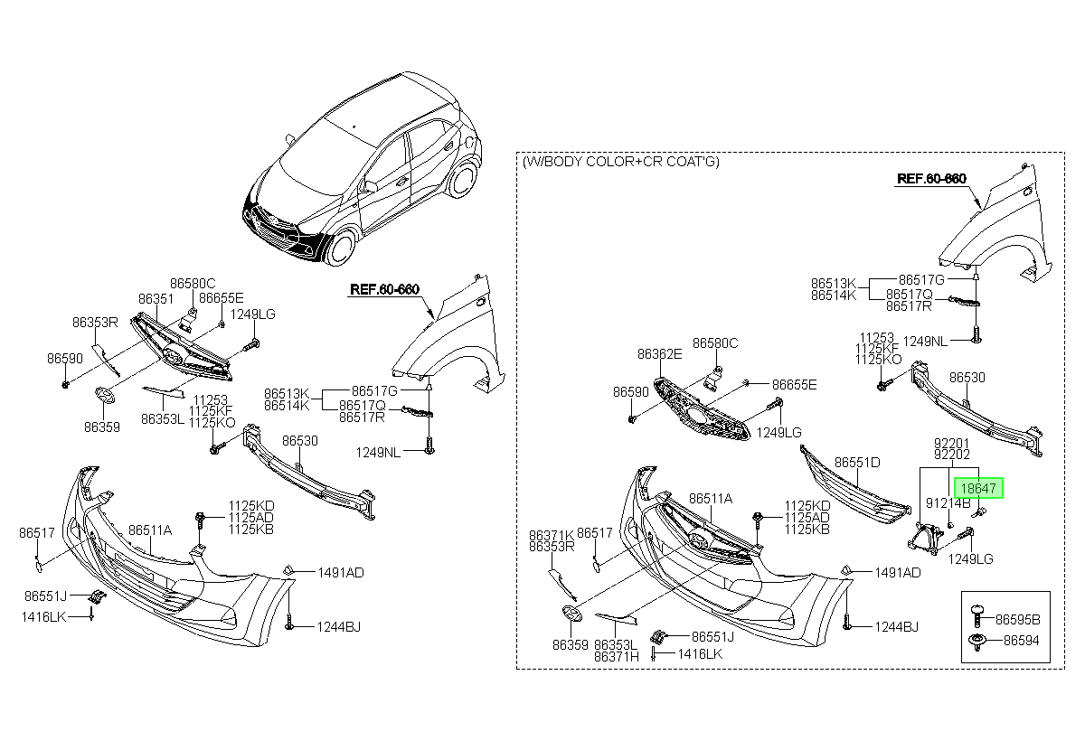 Neblinero Original Para Hyundai Porter 1996-2025