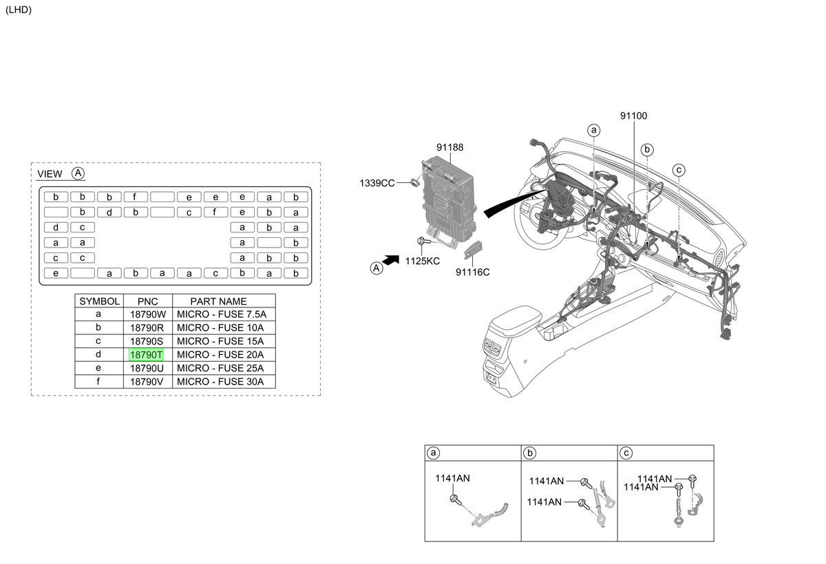 Micro Fusible 20a Orig. Para Hyundai Tucson Desde 2015