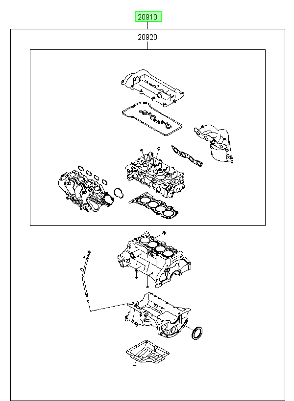 Kit Juntas Motor Original Para Hyundai Verna 2021-2024