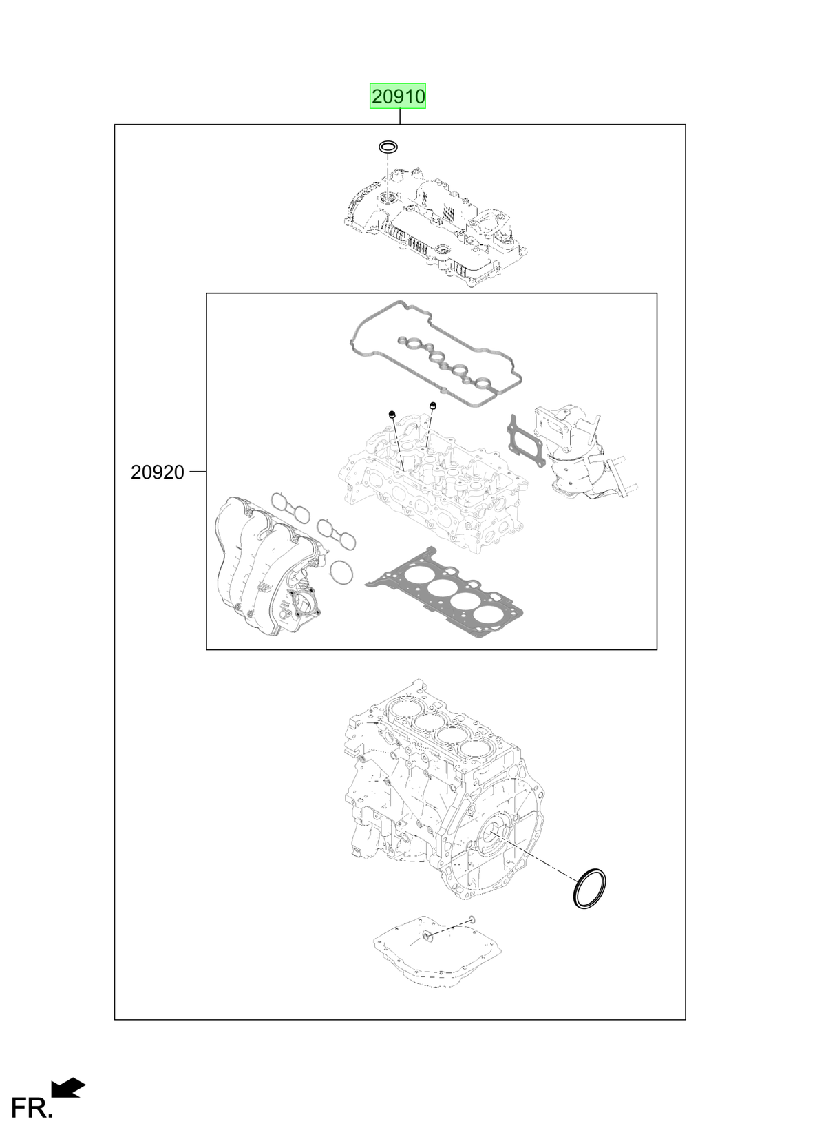 Jgo. Empaq. Motor Original Para Hyundai Kona 2023-2025