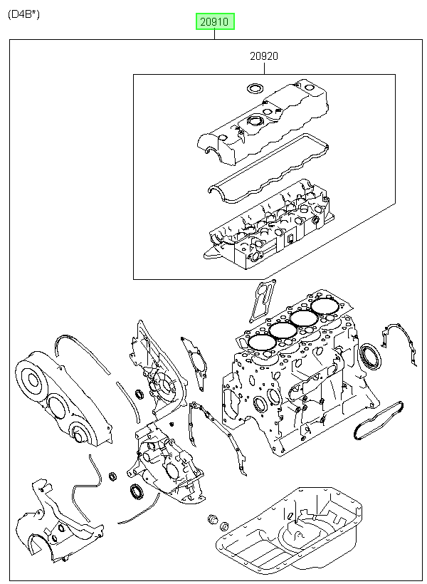 Empaq Mot Orig. Para Hyundai Galloper Hasta 2005