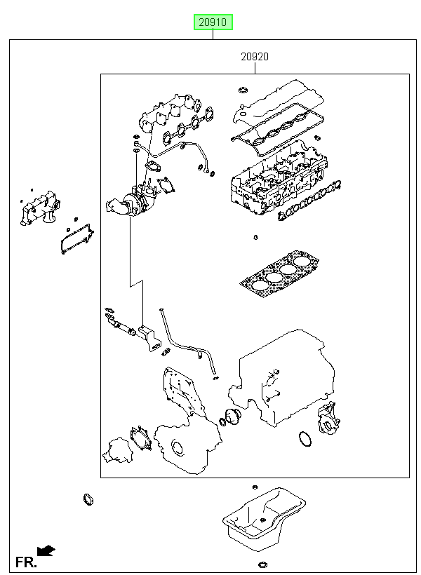 Kit Empaq. Motor Original Para Hyundai H1 2016-2025