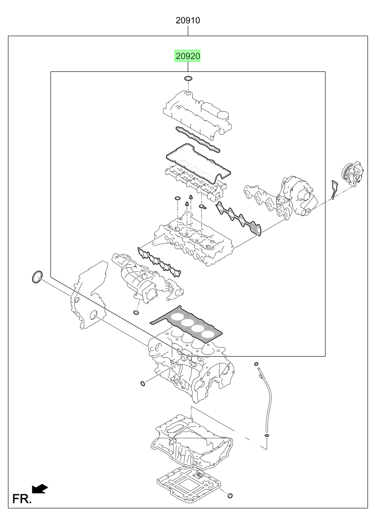 Kit Empaq. Motor Original Para Kia Sorento 2017-2021