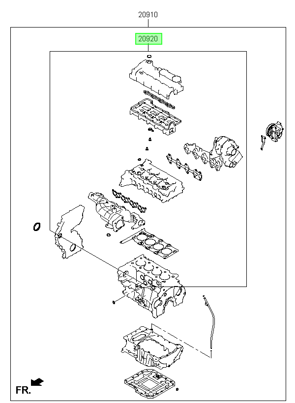 Kit Juntas Motor Original Para Kia Sorento 2009-2015