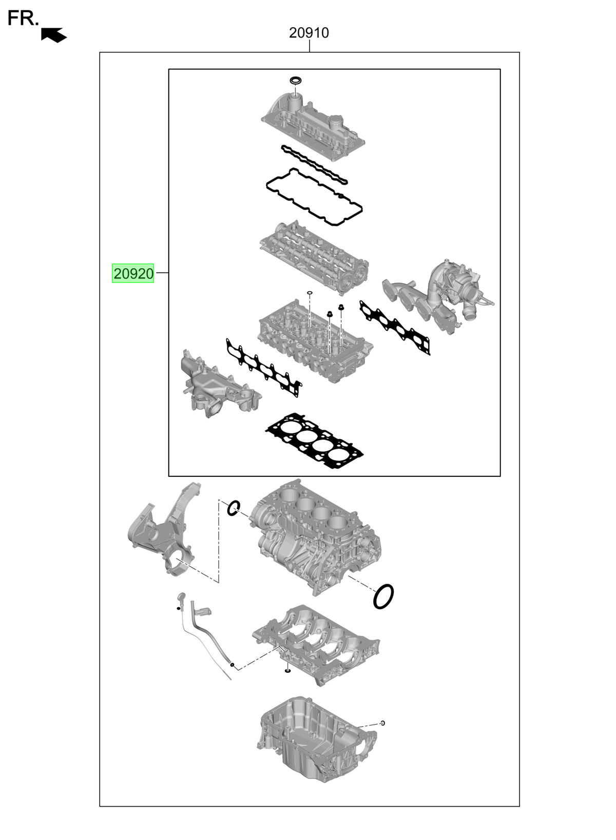 Jgo. Empaq. Motor Original Para Kia Sportage 2021-2025