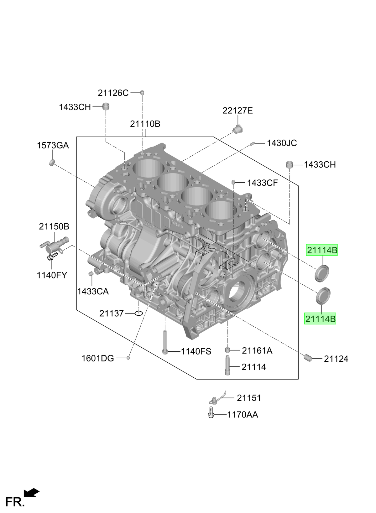 Sello De Motor Original Para Hyundai Santa Fe 2020-2024