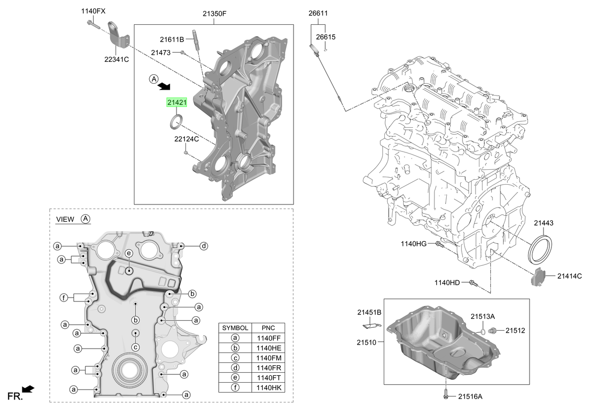 Retén De Aceite Original Para Kia Sorento 2021-2025