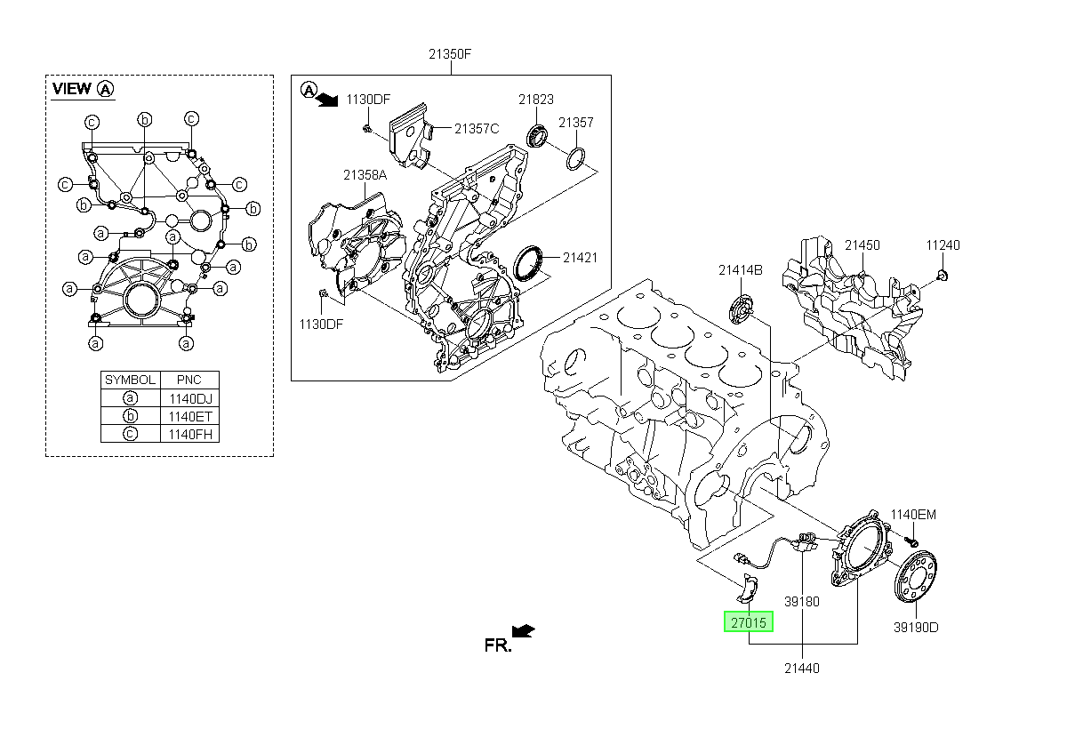 Goma Sujeta Ckp Orig. Para Hyundai Grand Santa Fe 2016-2019