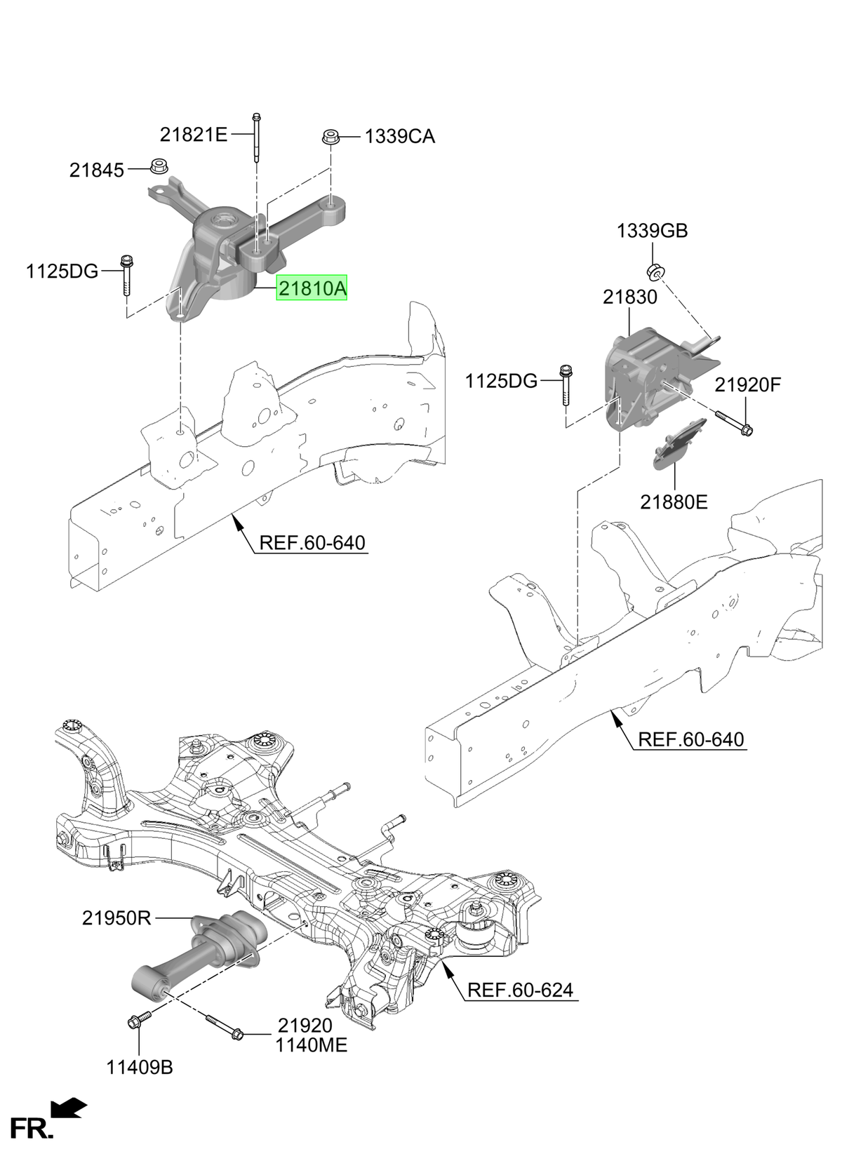 Soporte Motor Original Para Hyundai Accent 2023-2025