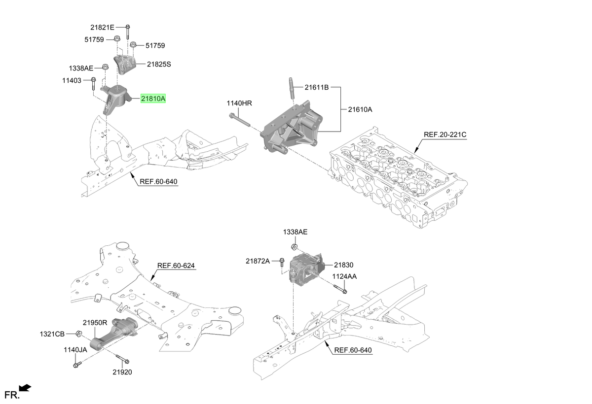 Soporte Motor Original Para Hyundai Tucson 2024-2025