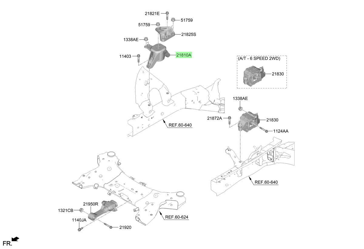 Soporte Motor Original Para Kia Sportage 2021-2025