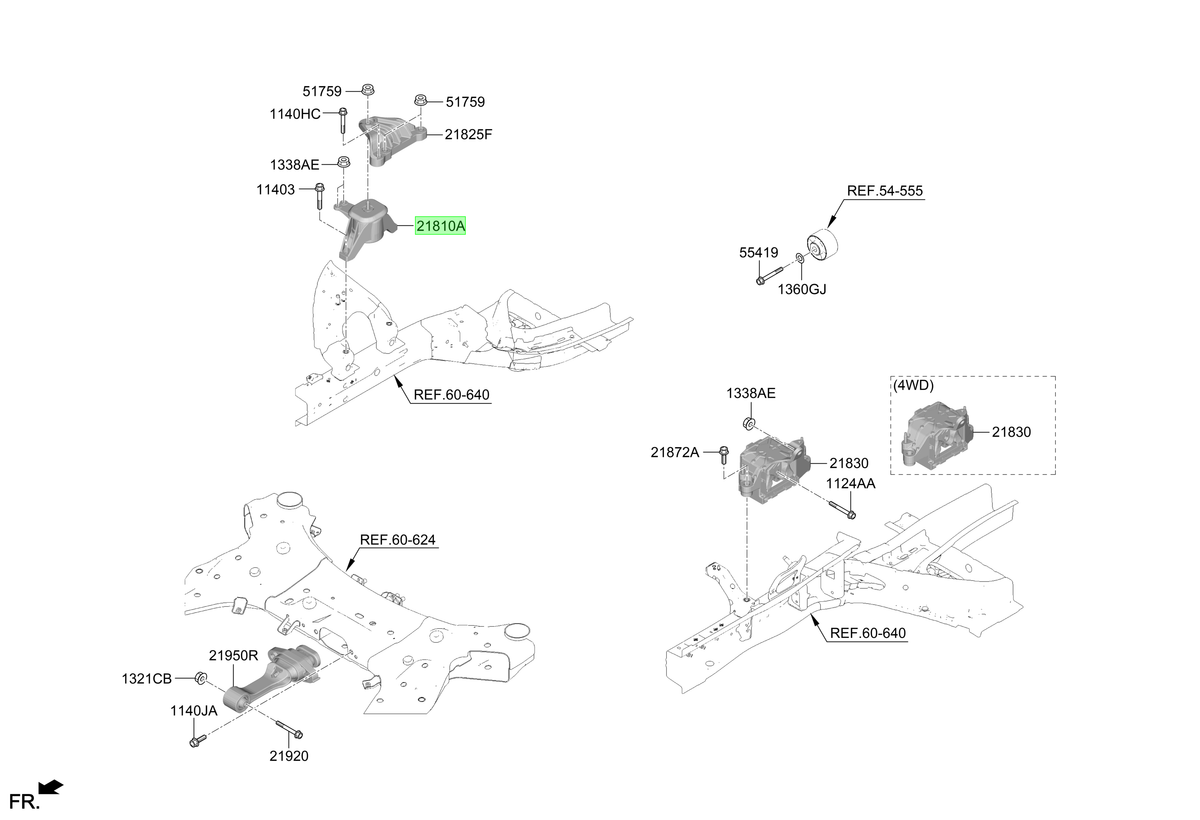 Soporte Motor Original Para Hyundai Tucson 2022-2025