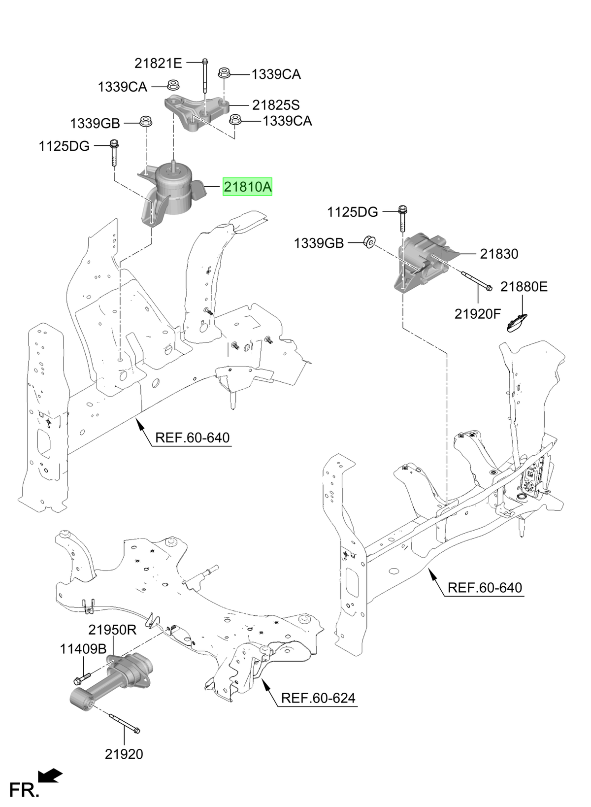 Soporte Motor Rh Original Para Kia Seltos 2019-2025