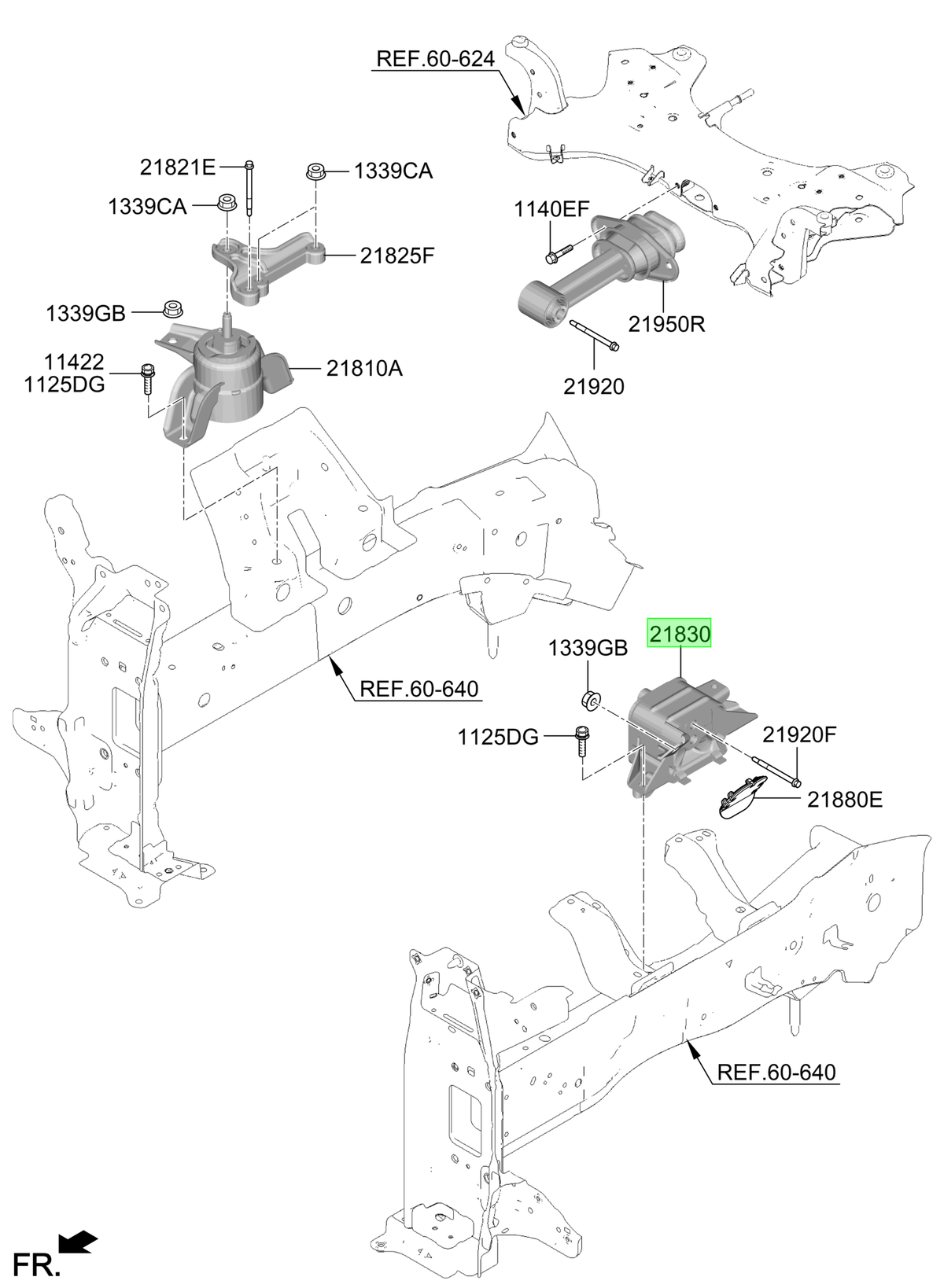 Soporte Caja Original Para Hyundai Creta 2021-2025