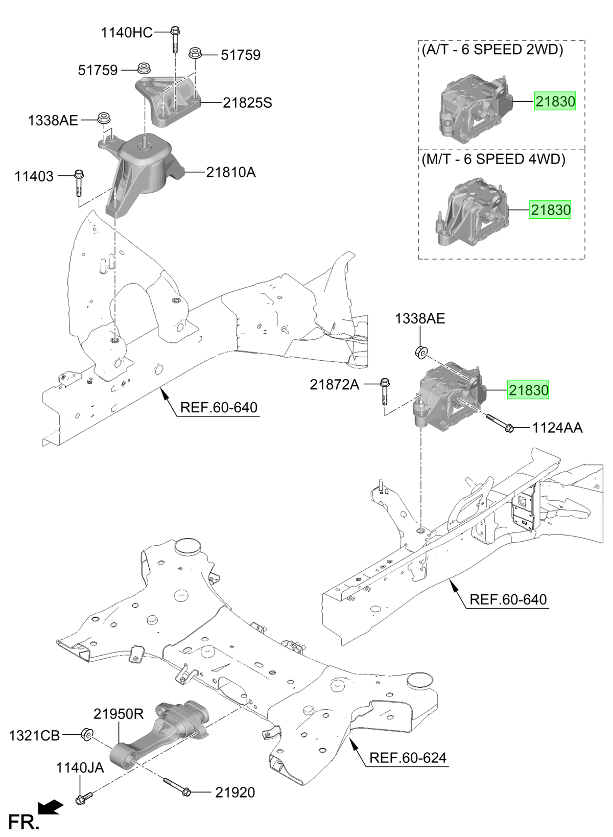 Soporte Motor Izq. Lh Original Para Kia Sportage 2005-2025