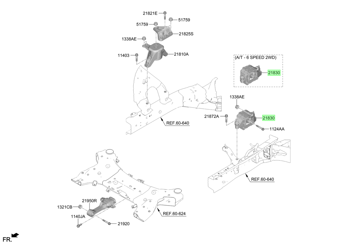 Soporte Motor Izq. Lh Original Para Hyundai Tucson 2022-2025