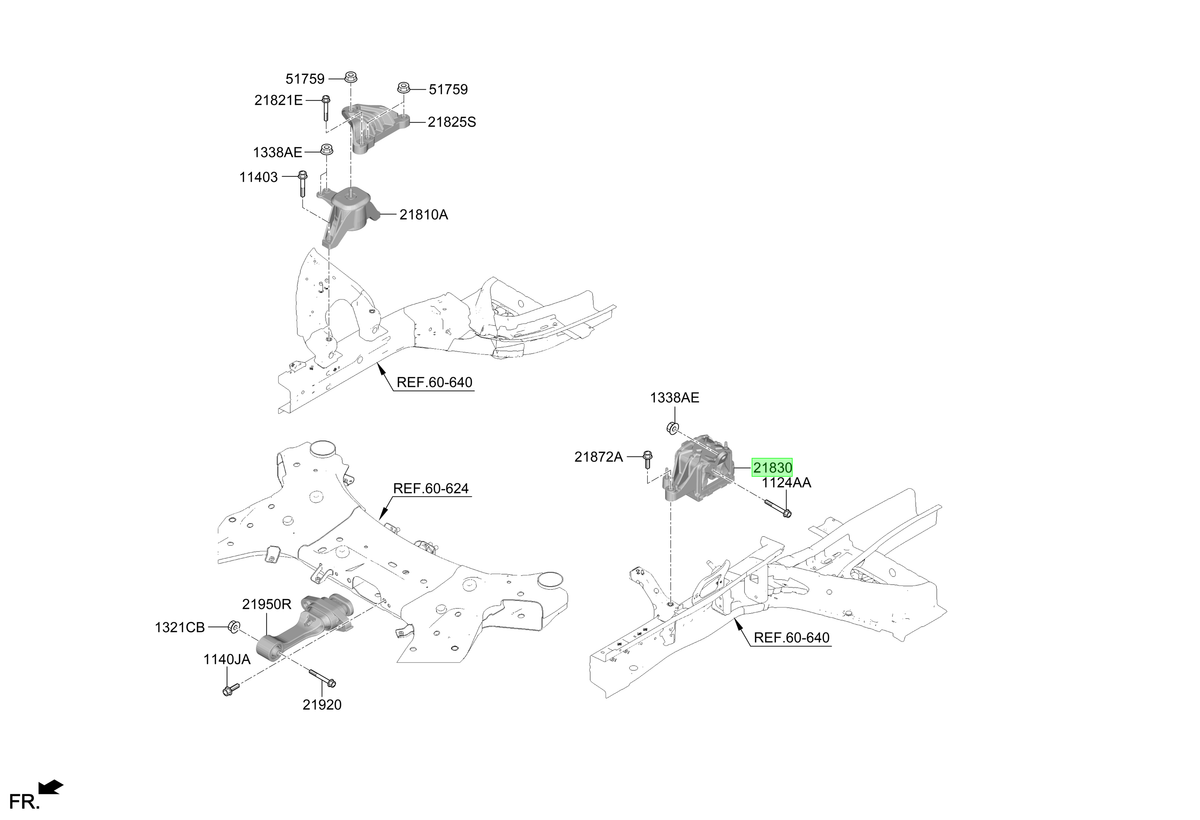 Soporte Motor Izq. Lh Original Para Hyundai Tucson 2024-2025