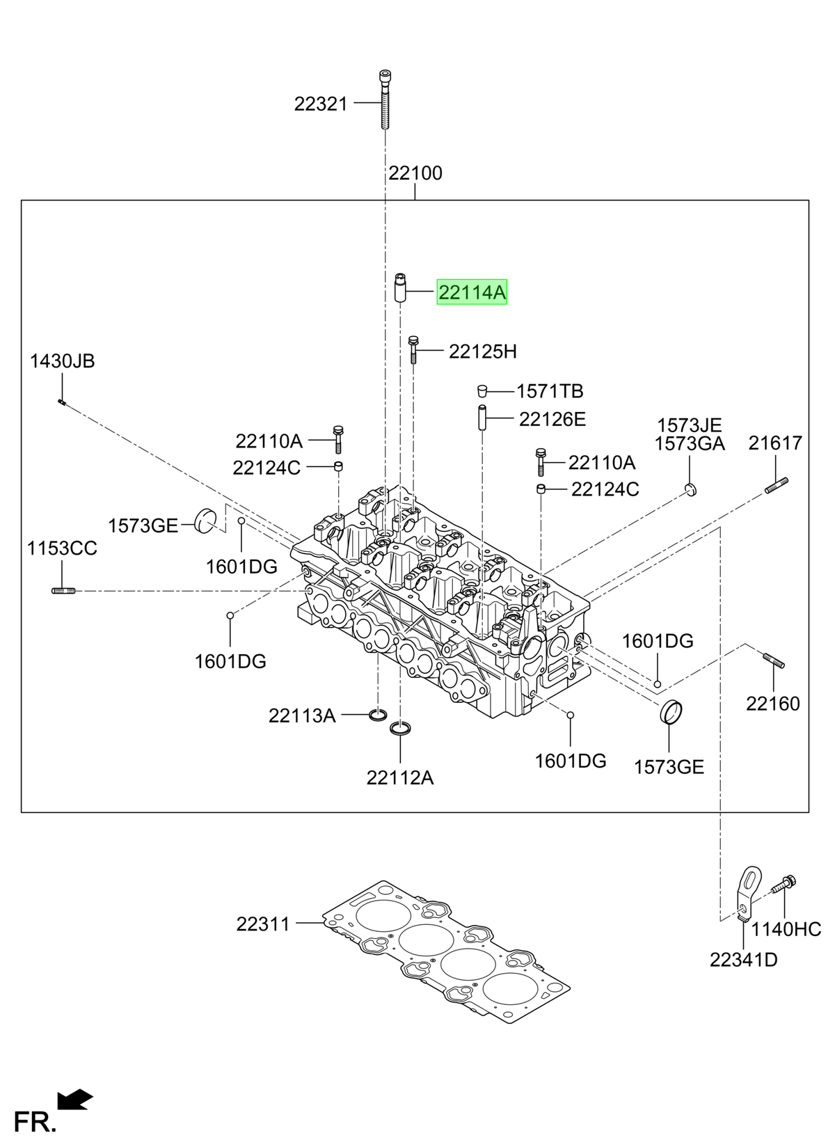 Guia Valvula Admision Orig. Para Hyundai I30 Desde 2017