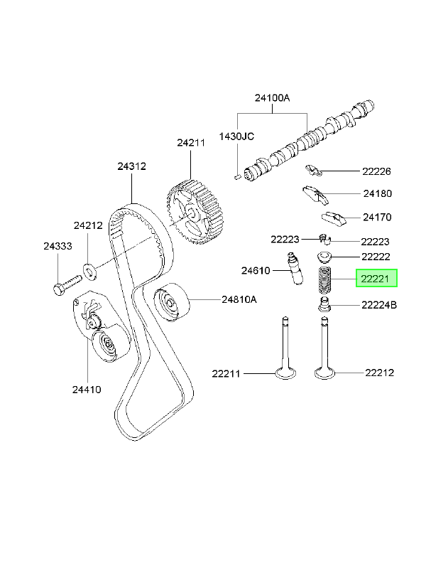 Resorte Valvula Orig. Para Hyundai Tucson 2005-2010