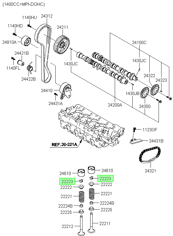 Seguro Valvula Orig. Para Hyundai Accent 1995-1999