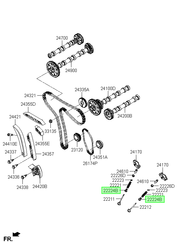 Reten De Valvula/ver Orig. Para Hyundai Veracruz 2007-2013