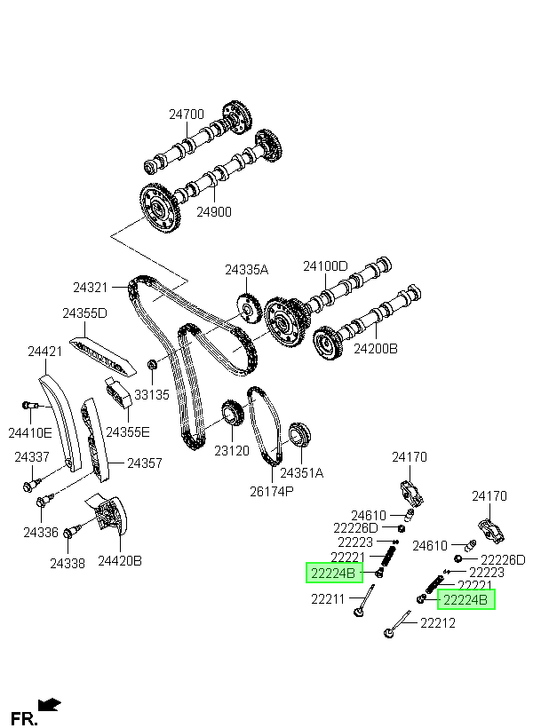 Reten De Valvula/ver Orig. Para Hyundai Veracruz 2007-2013