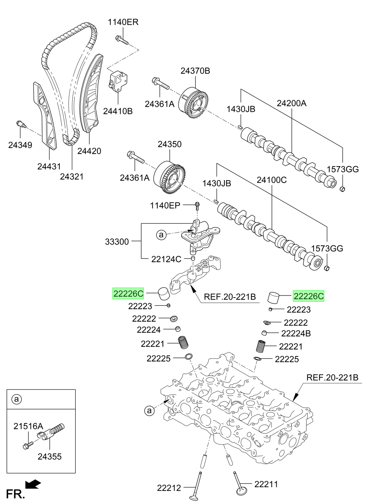 Taque- Reg De Valvulas Orig. Para Hyundai Elantra 2007-2010