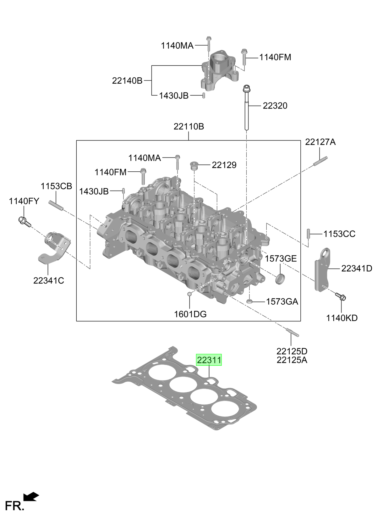 Empaq. Culata Original Para Hyundai Kona 2023-2025