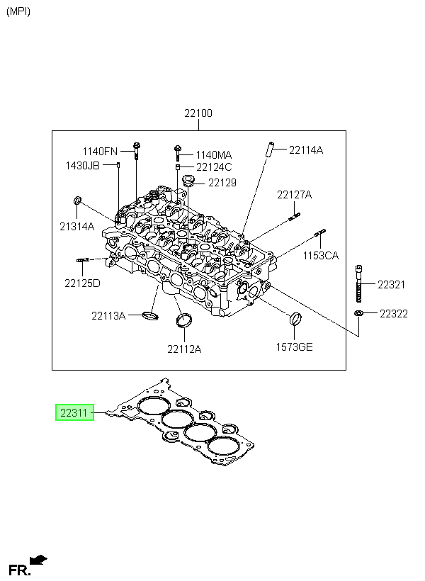 Empaq. Culata Original Para Kia Sportage 2015-2022
