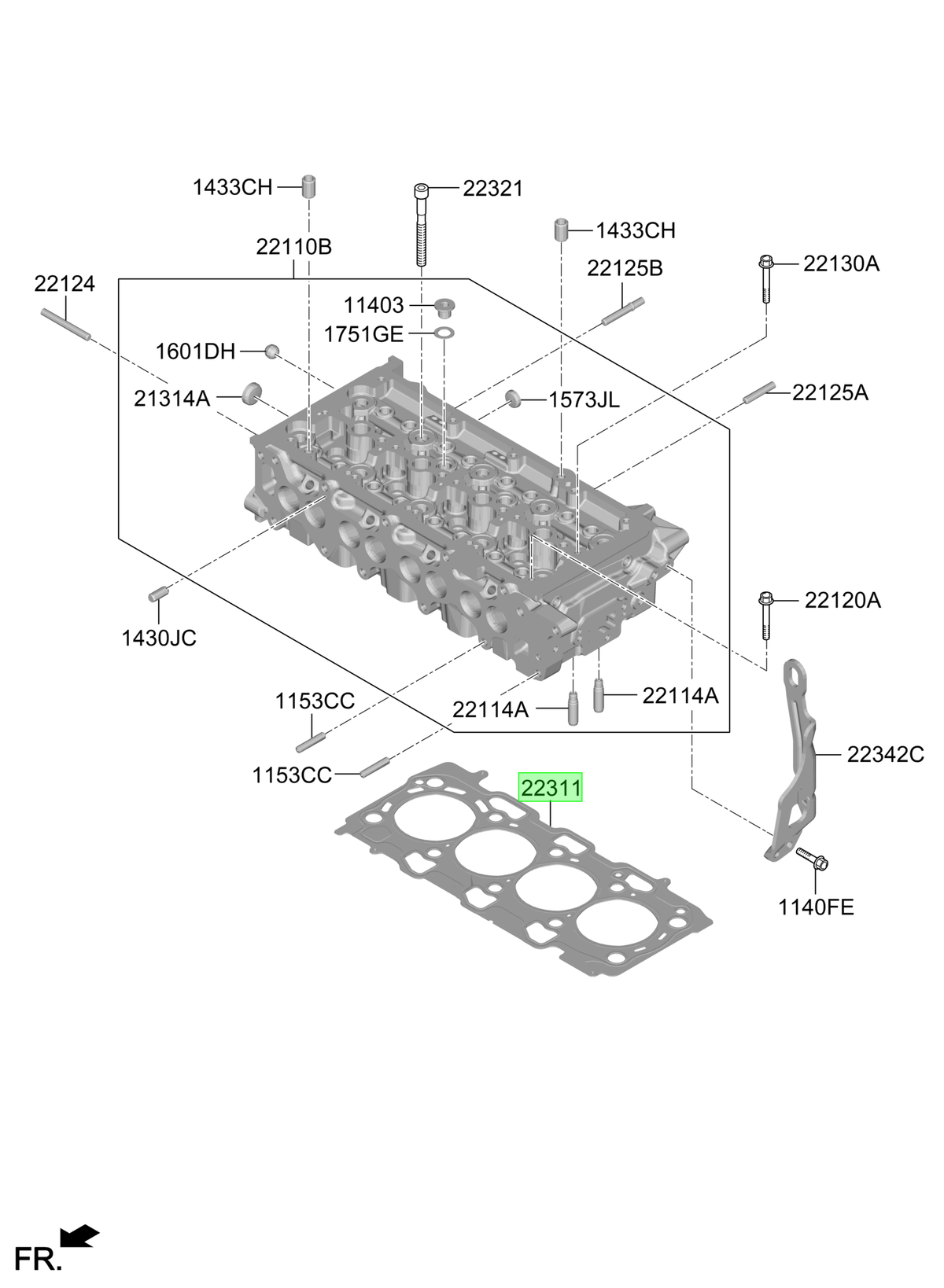 Empaq. Culata Original Para Hyundai Tucson 2021-2025