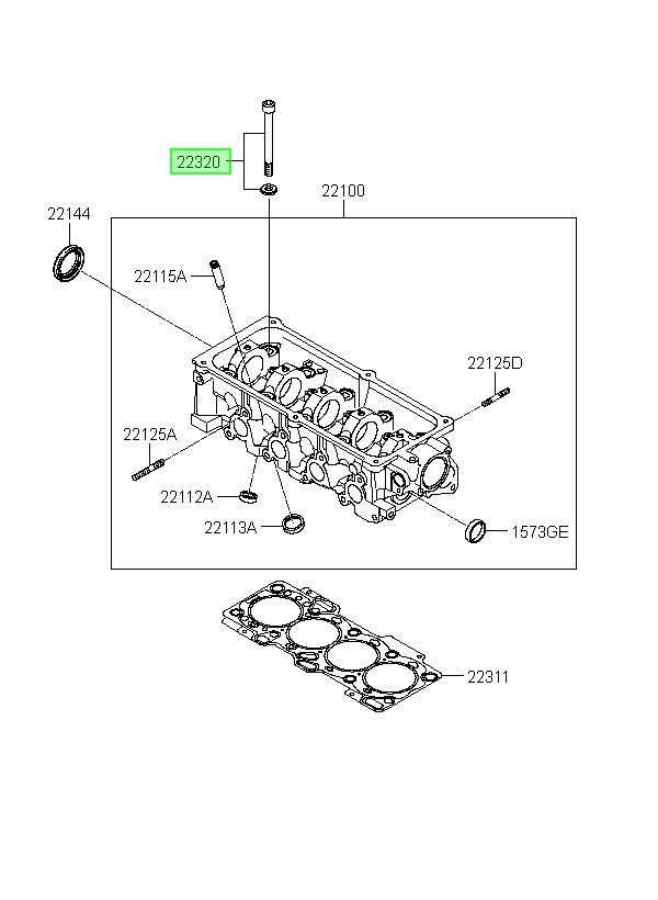 Perno Culata Orig. Para Hyundai Atos 1998-1999