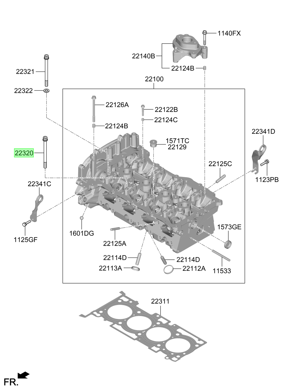 Perno Culata Orig. Para Hyundai Santa Fe 2013-2018