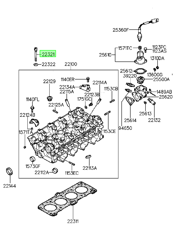 Perno Culata Original Para Hyundai Sonata 1990-1998