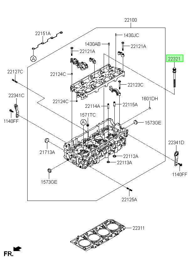 Perno Culata Orig. Para Hyundai H1 Desde 2007