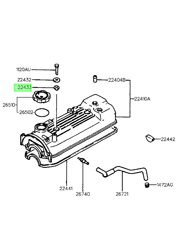 Sello Tapa Valv Orig. Para Hyundai Sonata 1994-1998