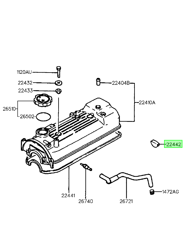 Sello Media Luna Culata Orig. Para Hyundai Stellar 1986-1990