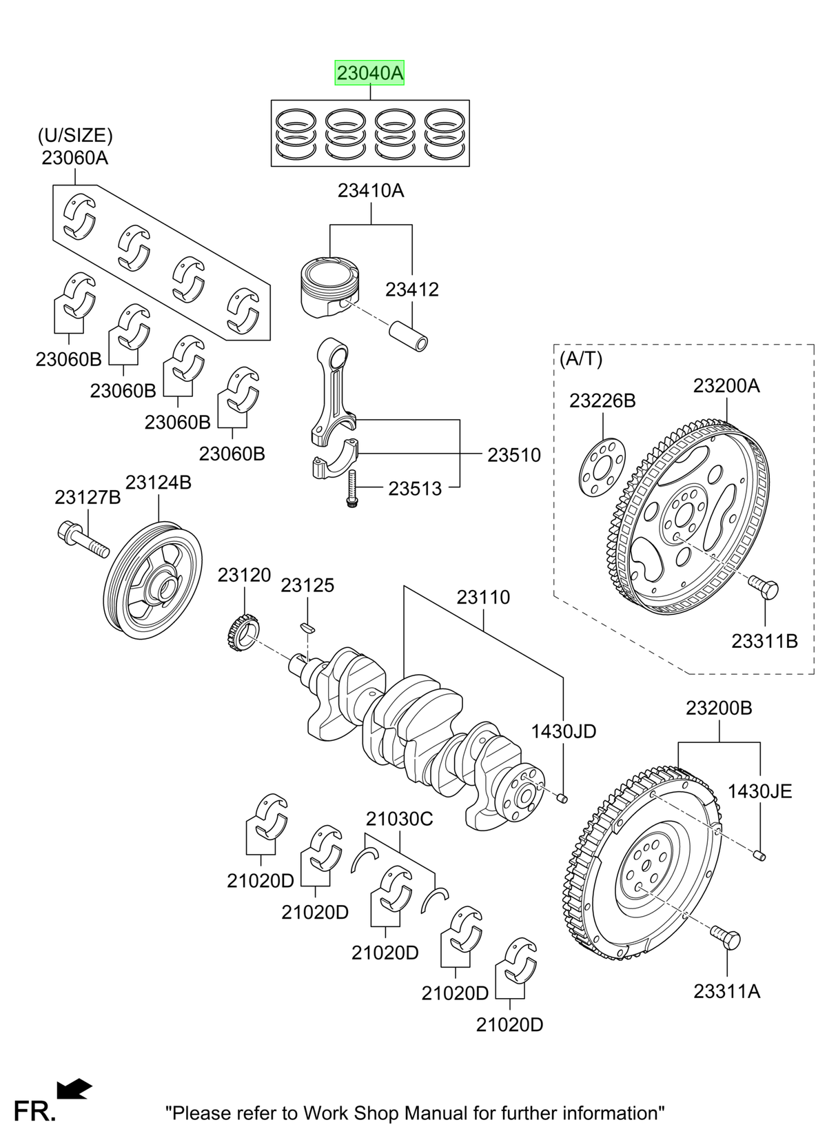 Jgo. Anillos Pistón Original Para Hyundai I20 2014-2025