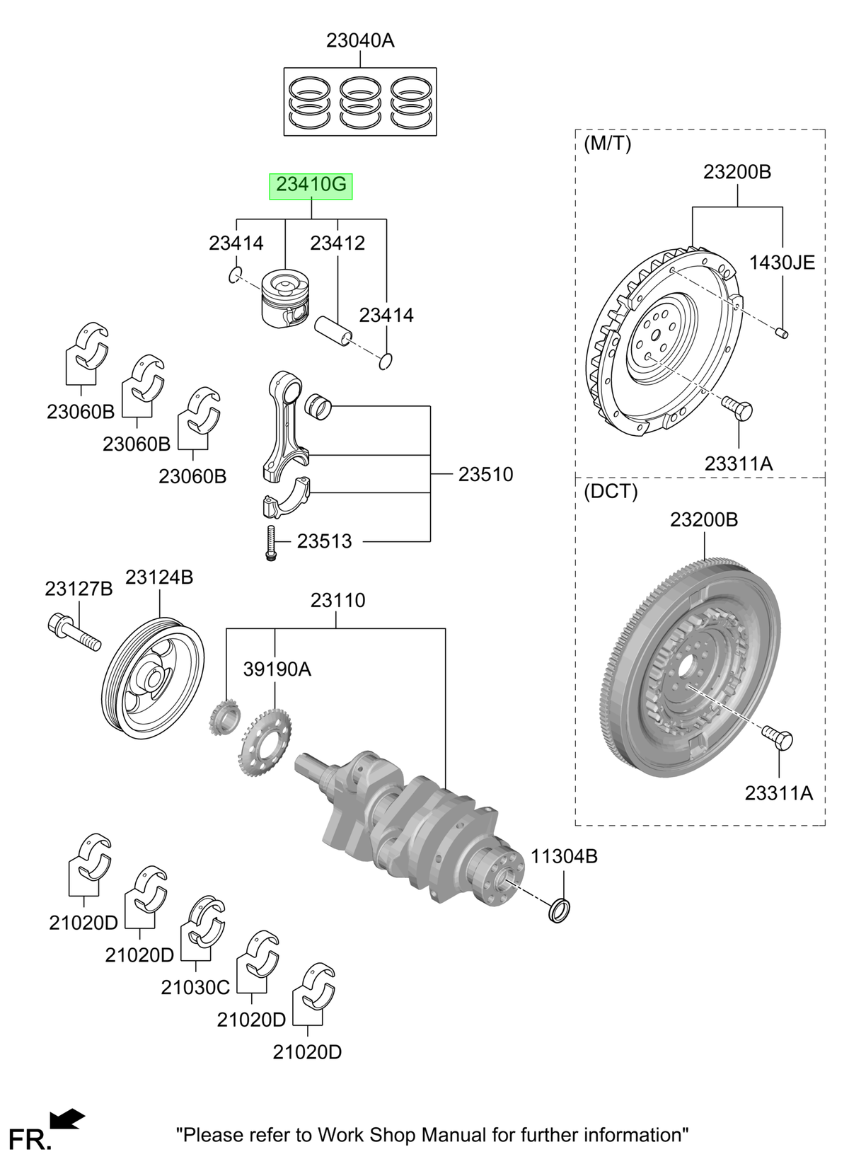 Pistón Original Para Hyundai I20 2020-2025