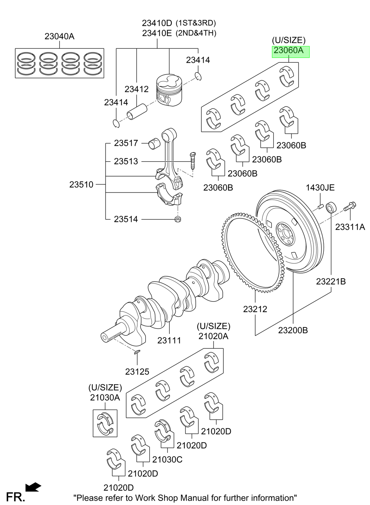 Jgo Metal Biela 0 50 Orig. Para Hyundai H1 Desde 2007