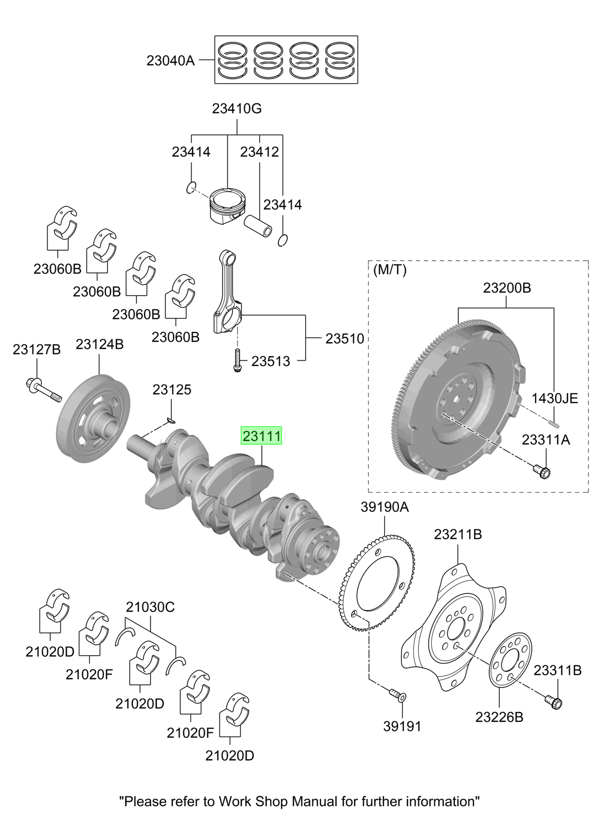 Cigueñal Original Para Hyundai Kona 2020-2025