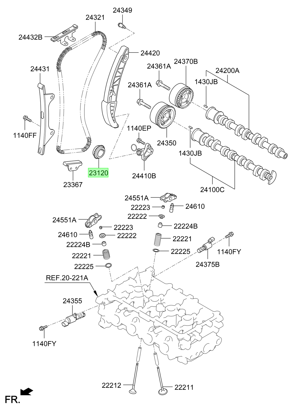 Piñón Cigüeñal Original Para Hyundai Venue 2019-2025